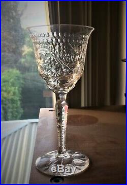 SHORT SALE SET 4(four) Antique T. Webb cut crystal wine English stemware