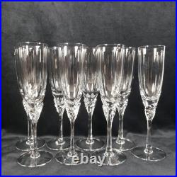 SPIEGELAU Crystal Wine Glasses 1985 Retired GISELLE PARTY Pattern Set Of 8