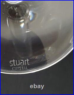 STUART Crystal Manhattan Wine Glasses 7¼ Set Of 4 Marked Discontinued Pattern