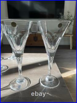 STUNNING, RARE Vintage Christinenhutte Crystal Goblets, Unused Mint, set of 2