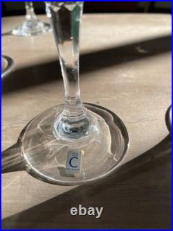 STUNNING, RARE Vintage Christinenhutte Crystal Goblets, Unused Mint, set of 2