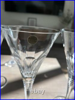 STUNNING, RARE Vintage Christinenhutte Crystal Goblets, Unused Mint, set of 2