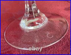 STUNNING, RARE Vintage Christinenhutte Crystal Goblets, Unused Mint, set of 2