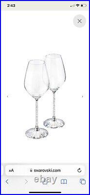 SWAROVSKI SET OF WINE GLASSES- house warming gift/ wedding gift/ birthday gift