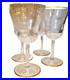 Saint Louis Apollo Gold Trimmed Crystal Glasses France 1982 never used set of 4
