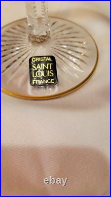 Saint Louis Apollo Gold Trimmed Crystal Glasses France 1982 never used set of 4 Saint Louis Apollo Gold Trimmed Crystal Glasses France 1982 never used set of 4