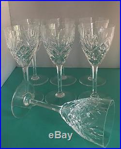 Saint Louis France Cristal Water Goblet in Chantilly, 7 7/8 Tall, Set of Seven