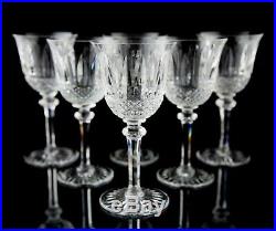 Saint Louis Tommy Water Goblet Glasses Set of 6 Vintage Elegant Crystal France