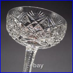 Saint St. Louis Crystal Florence Pineapple Continental Champagne Saucers Set 4