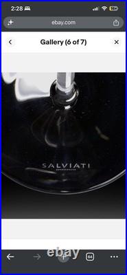 Salviati Champagne Flutes Handblown Italian Crystal Glass Set of 3