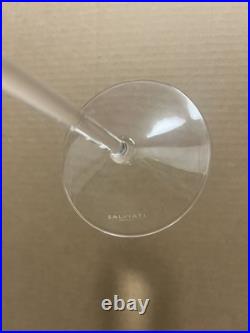 Salviati Champagne Flutes Handblown Italian Crystal Glass Set of 3