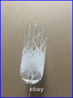 Salviati Champagne Flutes Handblown Italian Crystal Glass Set of 3