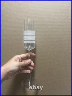 Salviati Champagne Flutes Handblown Italian Crystal Glass Set of 3