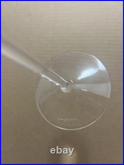 Salviati Champagne Flutes Handblown Italian Crystal Glass Set of 3