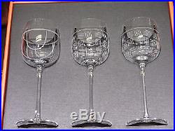 Salviati NEW Crystal Venezia Italian Wine Glasses Set of 6 Assorted Patterns NIB