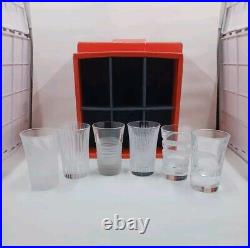 Salviati Venezia Bicchieri Da Vodka Set of 6 Etched Crystal With Original Box