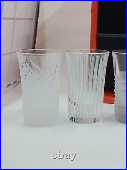 Salviati Venezia Bicchieri Da Vodka Set of 6 Etched Crystal With Original Box