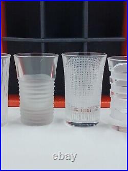 Salviati Venezia Bicchieri Da Vodka Set of 6 Etched Crystal With Original Box