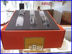 Salviati Venezia NEW Vodka Glasses Set of 6 Patterns Fine Crystal in Box Italy