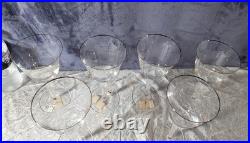 Sasaki Crystal RENAISSANCE PLATINUM Wine / Iced Tea Glasses NEW! Set Of SIX! FS