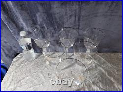 Sasaki Crystal RENAISSANCE PLATINUM Wine / Iced Tea Glasses NEW! Set Of SIX! FS