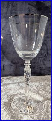 Sasaki Crystal RENAISSANCE PLATINUM Wine / Iced Tea Glasses NEW! Set Of SIX! FS