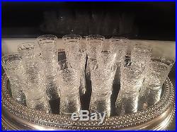 Scottish Crystal Old Fashion Tumblers Set Of Fifteen Glasses Signed
