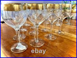 Set 10 Glastonbury Nobility Gold Rim 7 Water/Wine Goblet