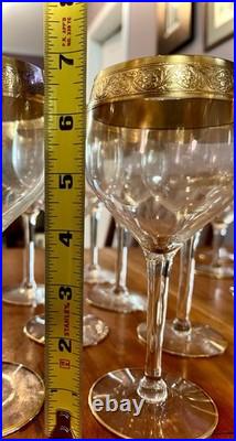 Set 10 Glastonbury Nobility Gold Rim 7 Water/Wine Goblet
