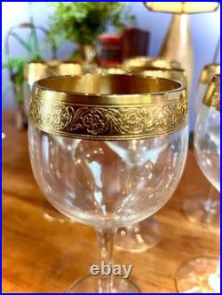 Set 10 Glastonbury Nobility Gold Rim 7 Water/Wine Goblet