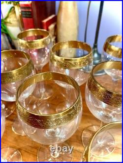 Set 10 Glastonbury Nobility Gold Rim 7 Water/Wine Goblet