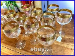 Set 10 Glastonbury Nobility Gold Rim 7 Water/Wine Goblet