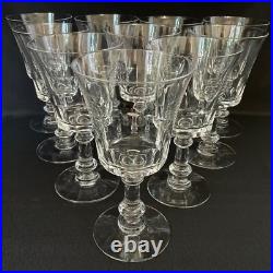 Set 10 Vintage Crystal Glassware Fostoria Dolly Madison Water / Wine Goblet 6.5