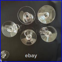 Set 10 Vintage Crystal Glassware Fostoria Dolly Madison Water / Wine Goblet 6.5