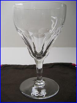 Set 10 Vintage Signed Val St. Lambert Riviera Crystal Wine/Water Goblets/Glasses