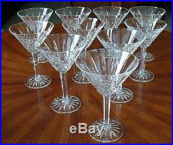 Set 10 Waterford Lissadel Crystal Martini Glasses