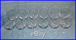 Set 12 Orrefors Illusion 8 1/4 Crystal Wine Water Goblets 10oz Glass Stemware