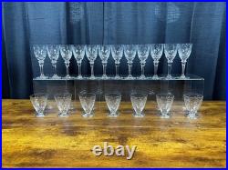 Set/12 Rogaska Gallia 5 Crystal Cordial Glasses with7 Shrimp Cocktail Glasses