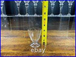Set/12 Rogaska Gallia 5 Crystal Cordial Glasses with7 Shrimp Cocktail Glasses