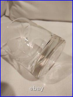 Set 12 Vintage Cut Crystal Glasses Hi-ball, Water, Juice Flower Motif
