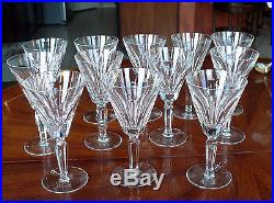 Set 12 Waterford Sheila Pattern Crystal Stemware, White Wine Glasses