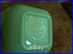 Set 3 Fire King Jadite Refrigerator Containers withCrystal Lids & Labels Jadeite