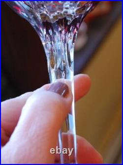 Set 4 AJKA Castile Albinka MULTI COLORED Cut Crystal Wine Goblets Glasses 8 1/4