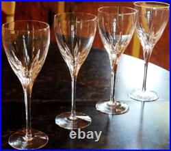 Set 4 FIRELIGHT'SIGNATURE' CLEAR LENOX CRYSTAL Hand Blown Wine Goblets 8 5/8