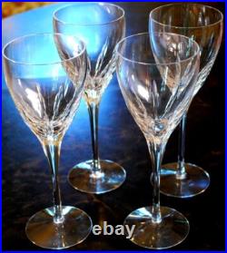 Set 4 FIRELIGHT'SIGNATURE' CLEAR LENOX CRYSTAL Hand Blown Wine Goblets 8 5/8