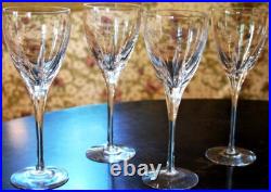 Set 4 FIRELIGHT'SIGNATURE' CLEAR LENOX CRYSTAL Hand Blown Wine Goblets 8 5/8