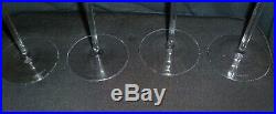Set 4 Late 20th Century Contemporary Salviati Crystal Champagne Flutes 10.5