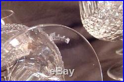 Set 4 Signed Waterford Crystal Colleen Irish Cut Glass Brandy Snifter Goblets