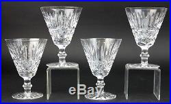 Set 4 Vintage Waterford Deep Cut Irish Crystal TRAMORE Water Goblet Glasses SMS