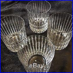 Set 4 Vtg Baccarat Crystal Harmonie Tumbler Old Fashion Glasses France Glassware